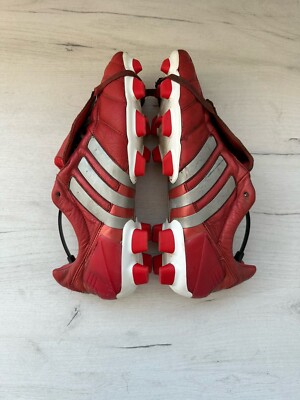 Adidas Predator Mania FG Red Leather Football Soccer Cleats Boots