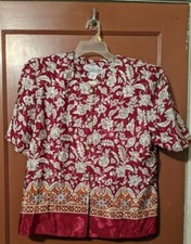 NWT!! VINTAGE PABLO COLLECTION SIZE 18 TOP/BLOUSE WITH SHOULDER PADS-CLEARANCE!