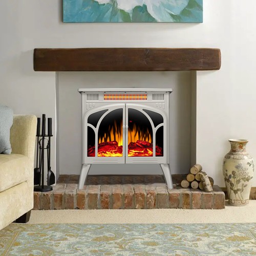 YUKOOL Freestanding Indoor Electric Fireplace Heater, Overheating Protection. - Picture 24 of 48