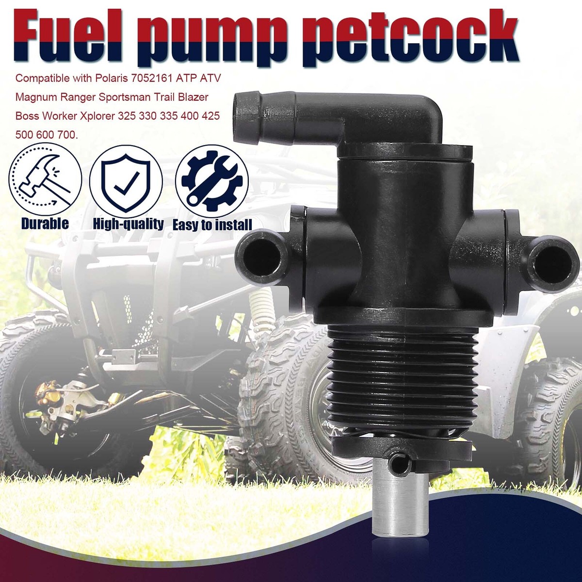 3 WAY PETCOCK Fuel Shut-Off Valve Pour Polaris 335 330 400 500 600 700
