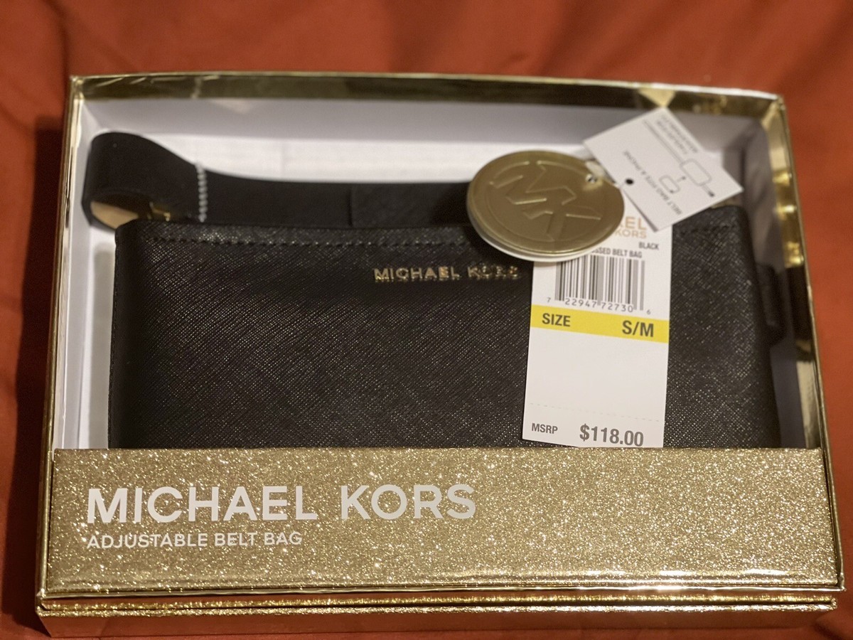 MICHAEL KORS 40S5JDMP1M740 関税送料込 Michael Kors Adjustable Belt Bag S/M Black In Gift Box