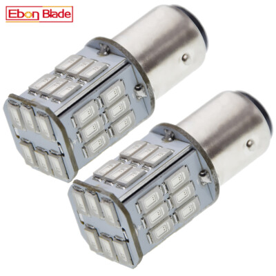2 x 6V 6 Volt Red LED Car Bulb 1157 BAY15D Light Stop/Tail/Stop/Reverse Lamp DC