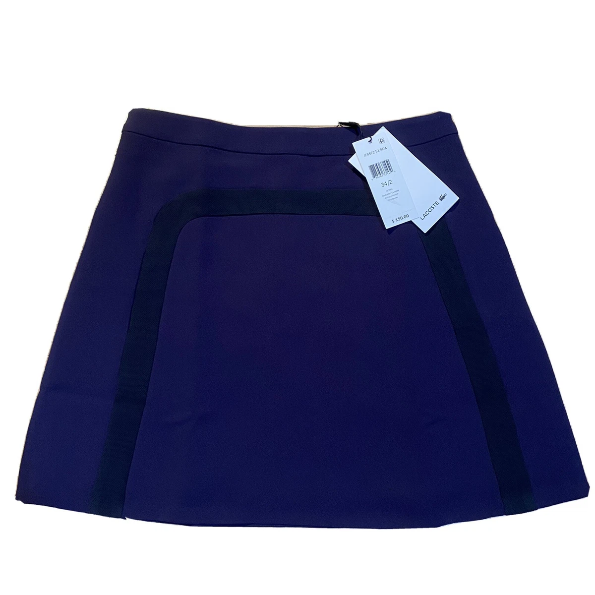 NWT Lacoste Purple Black Color A line Skirt