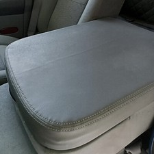 Gray Console Lid Armrest Cover Leather For 2002-2008 05 Dodge Ram 1500 2500 3500