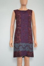 Dolce & Gabbana Red/Burgundy/Grey Wool/Lace Sleeveless Dress 44/ US 8
