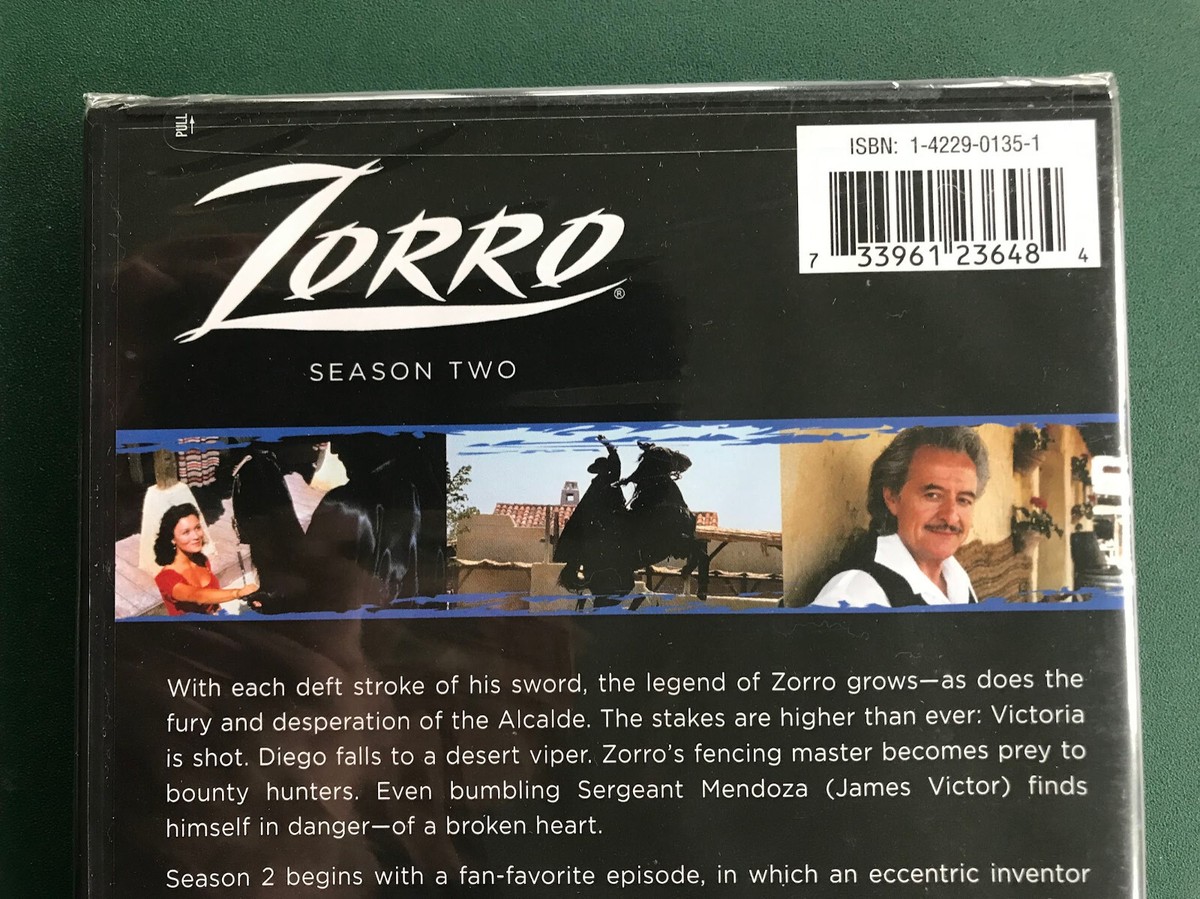 Zorro, Season Two (4 DVDs) 1991 Duncan Regehr, MINT, FACTORY