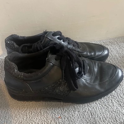 Michael Kors Kieselleder schwarz Turnschuhe Turnschuhe Schulschuhe Größe 9m