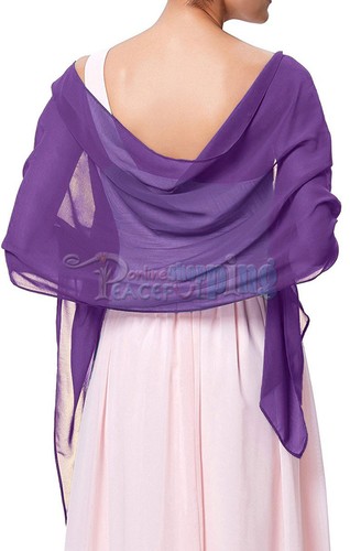 Chiffon Scarve Shawls Wraps stole For Weddings Bridal Bridesmaids & Evening - Picture 14 of 17