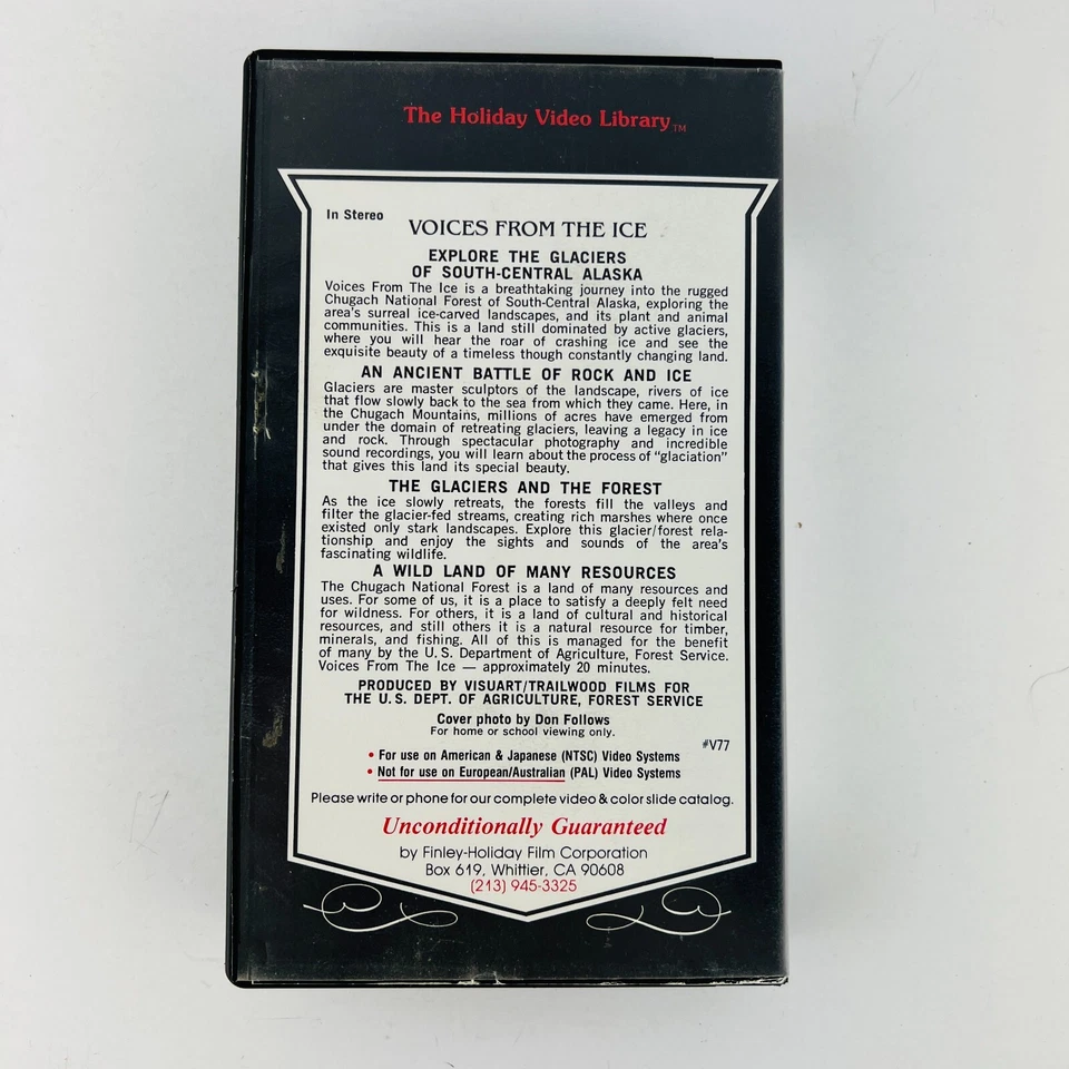 Alaska Voices From The Ice Chugach National Forest Special Anniversary VHS Tape - Image 2 of 2