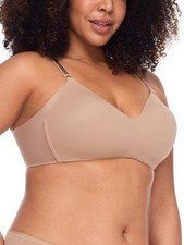 WARNERS No Side Effects Underarm Smoothing Comfort Wireless Bra sz 38D 1056