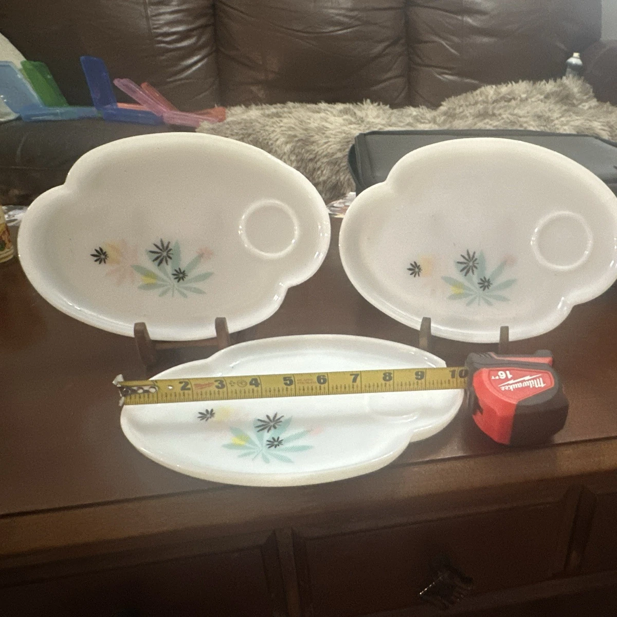 25+ Federal Glass Milk Glass Snack Plates In Federal 40s, 50s, 60s