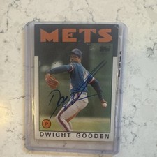 Topps 1986 Dwight Gooden Autograph #250 New York Mets Baseball Card