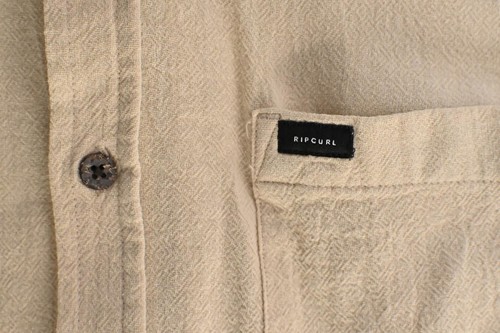 Camisa para hombre Rip Curl hueso lino manga corta tejida (S12) - Imagen 9 de 12