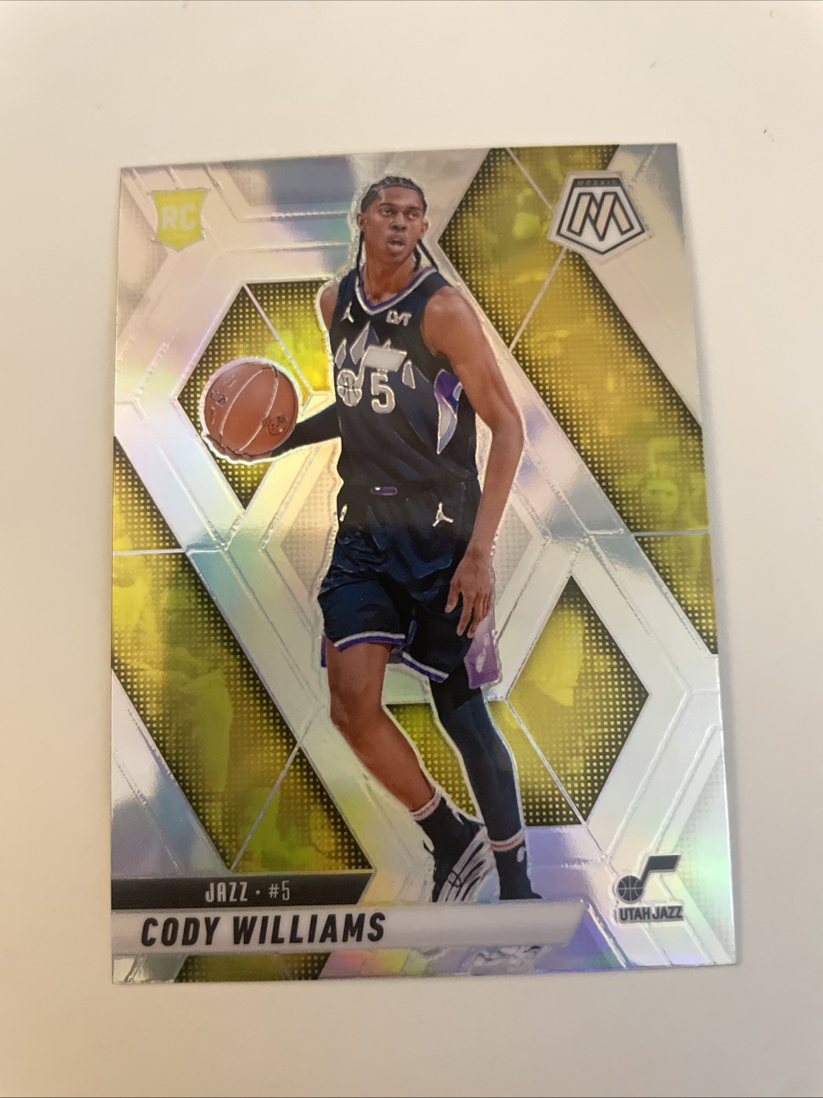 2024-25 Panini Mosaic - Rookies Cody Williams #207 Silver Prizm (RC)