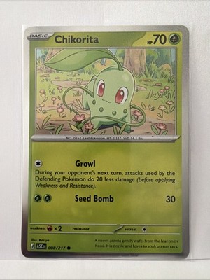 Pokémon TCG Chikorita 008/217 ASC EN Sammelkarte MEG Mega Evolution Endivie Card