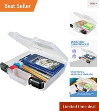 Translucent 10-Inch Quick View Lockable Art Organizer - Durable Craft Case