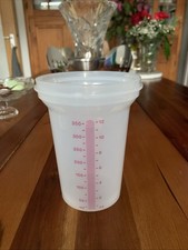 Tupperware Schüttelbecher,Shake Mix Ersatzteile Transparent Weiß / Rosa 450 ml.
