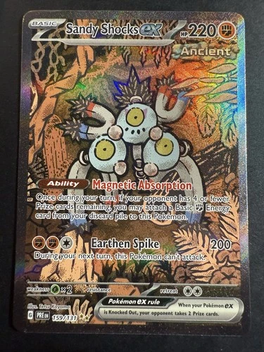 Pokémon Sandy Shocks EX 159/131 Prismatic Evolutions Rare Full Art Holo 220 HP
