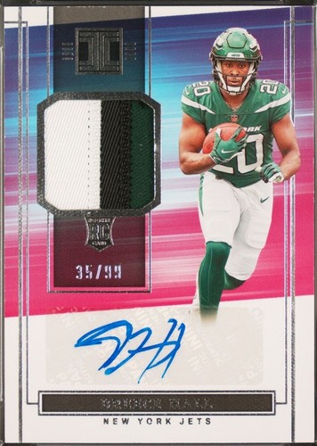 2022 Panini Origins Football BREECE HALL ROOKIE PATCH AUTO RPA