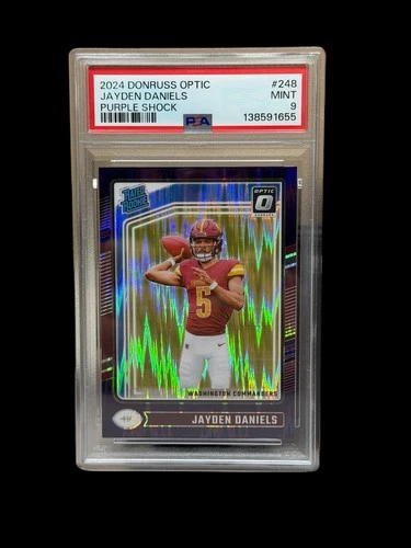 2024 Panini Donruss Optic - Rated Rookie Jayden Daniels #248 Purple Shock Prizm