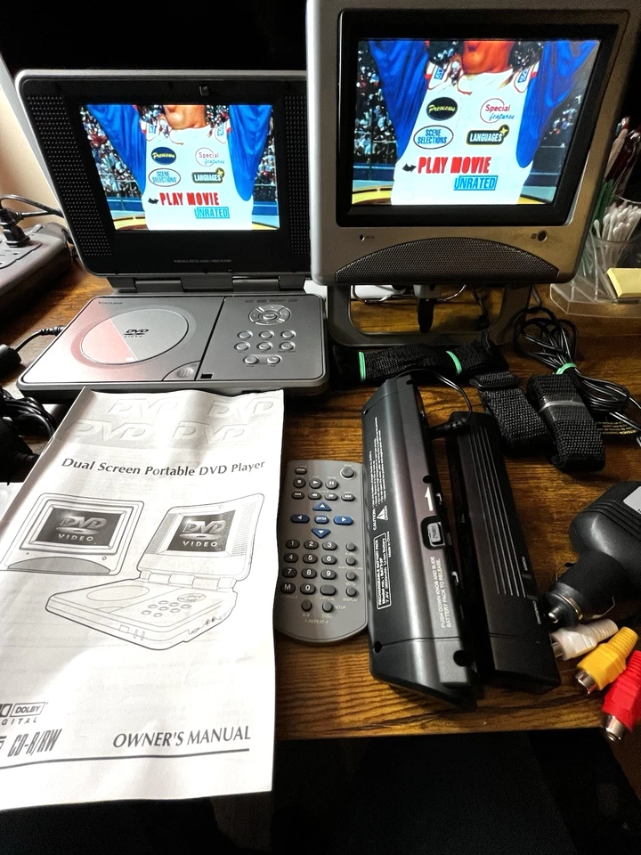Paquete de accesorios para reproductor de DVD portátil de doble pantalla Venturer PVS1977 - PROBADO Foto 2 de 4