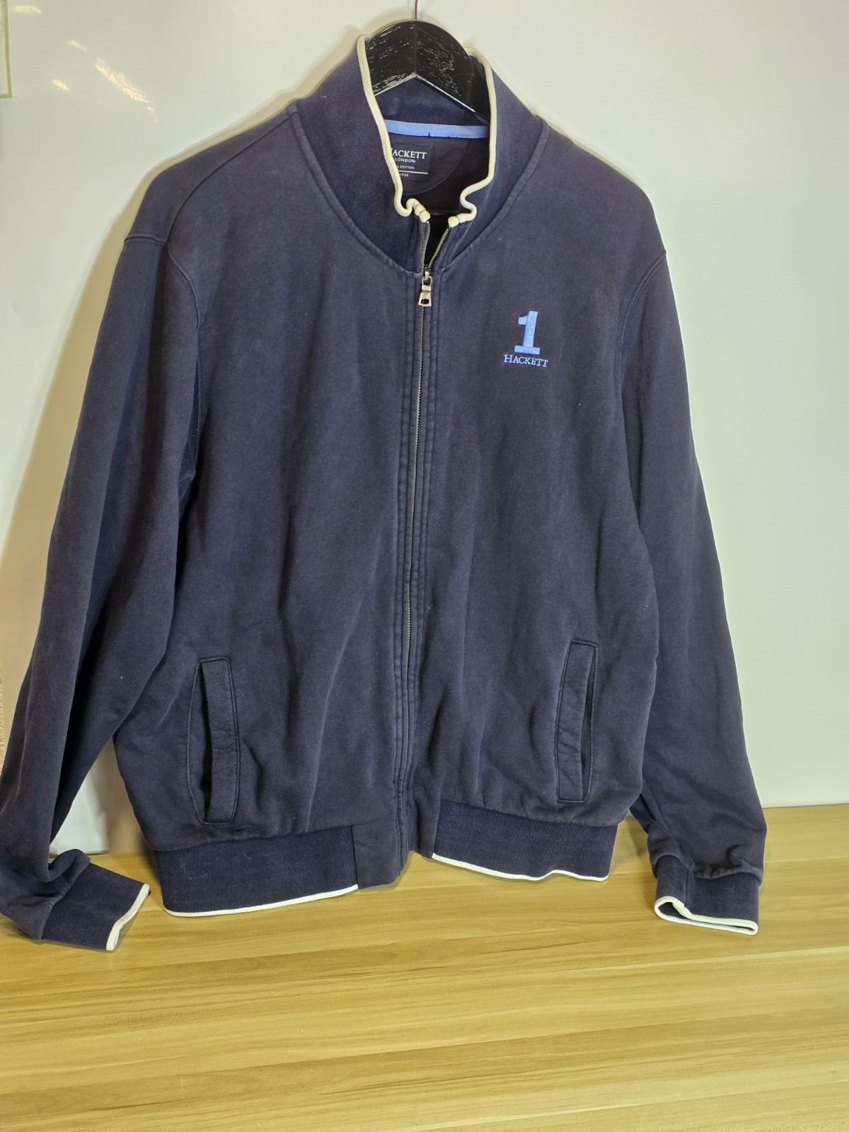 Hackett, Giacca uomo vintage Hackett 1 taglia L blu navy retrò anni 80 90 casual 23" pit