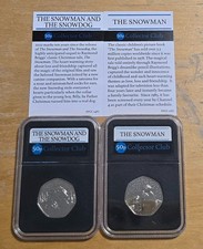 50p Coin BU The Snowman (2021) The Snowman and The Snowdog (2022)