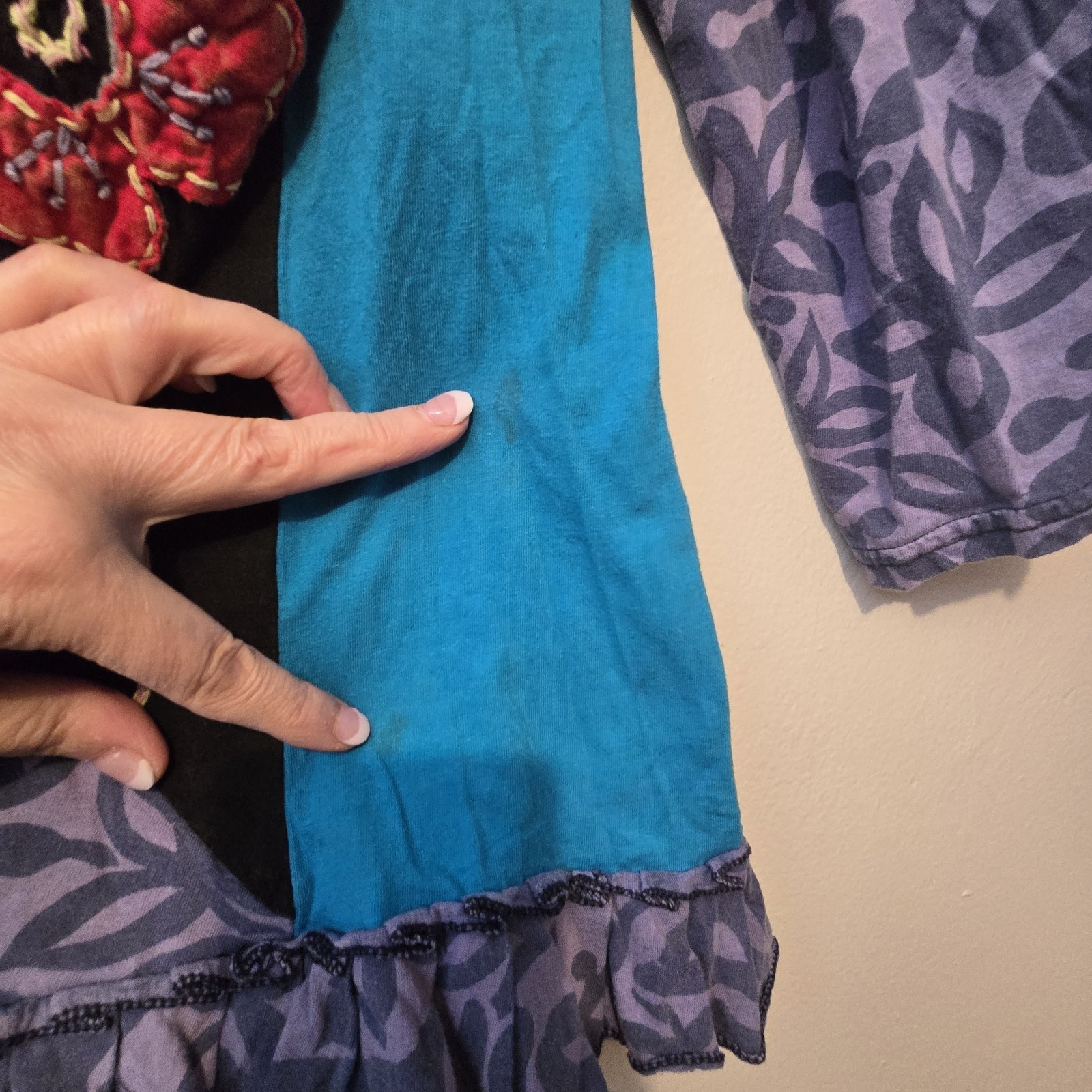 Collection Royale Patchwork Floral Top Womens SM … - image 8