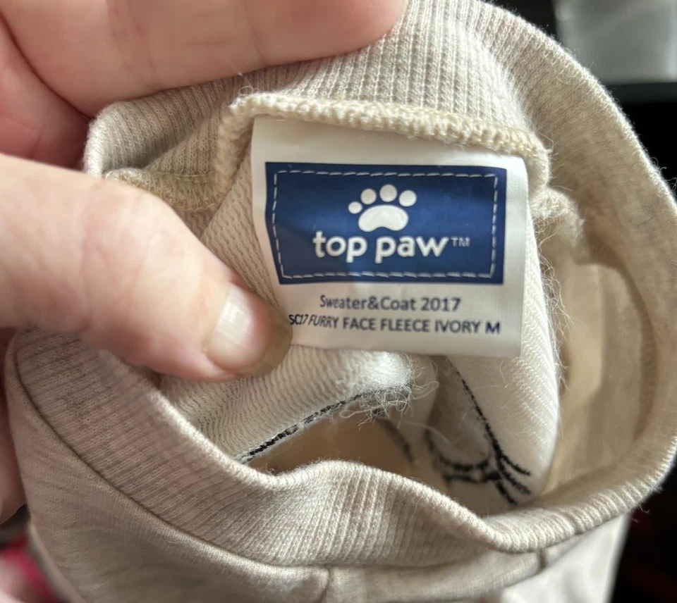 Ropa para cachorro perro ropa suéter abrigo cara peluda gatito gato talla M top pata moño Foto 4 de 4