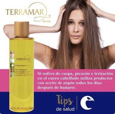 TERRAMAR 3-IN-1 HAIR OIL WITH ARGAN MACADAMIA &TAHITIAN MONOI OIL EXTRACTS 4.06