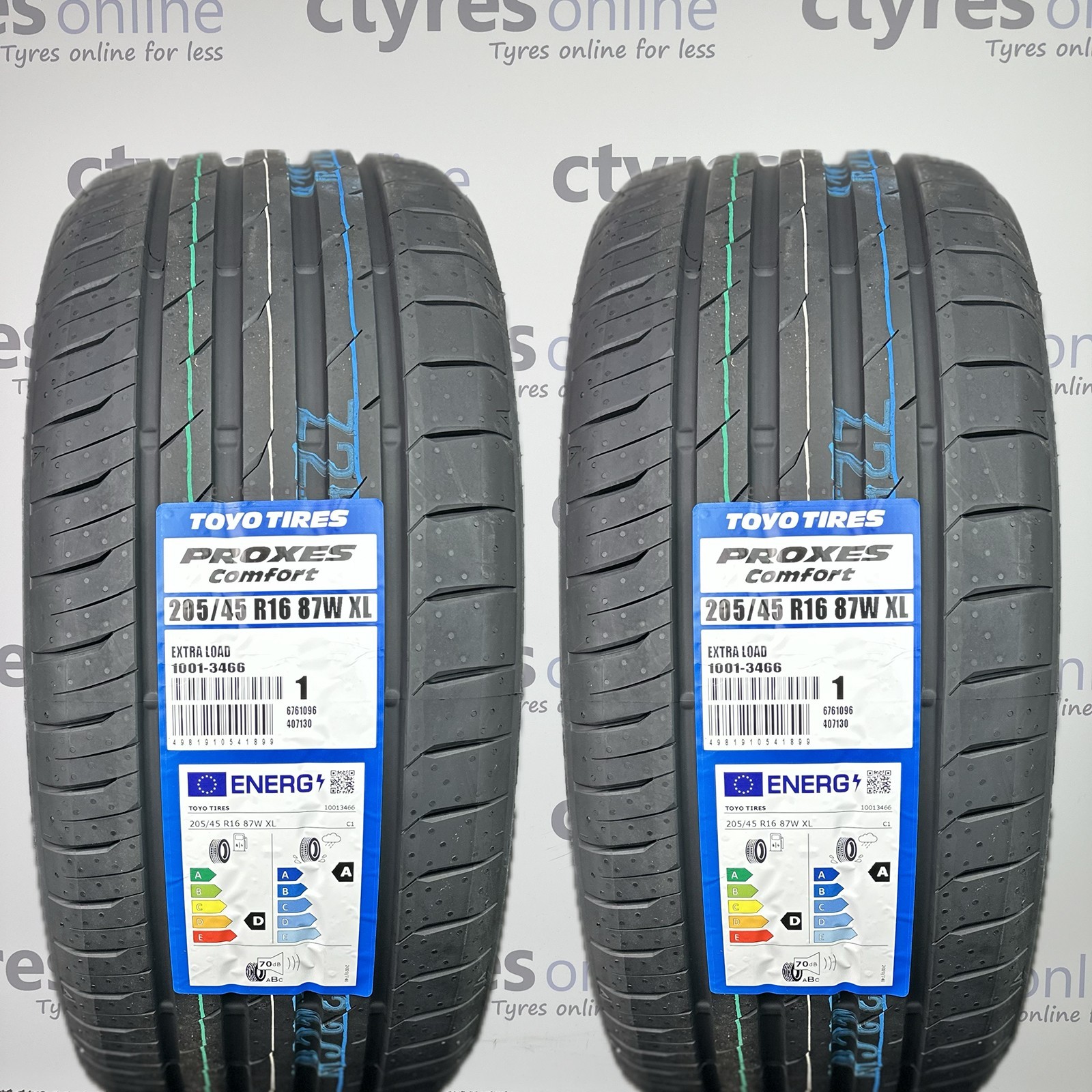 2X New 205 45 16 Toyo Proxes Comfort 87W XL 205/45R16 *A WET GRIP* (2 TYRES)