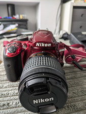 Nikon D3400 DSLR Camera - Red - with AF-P DX 18-55mm VR Lens - 4438 Shots
