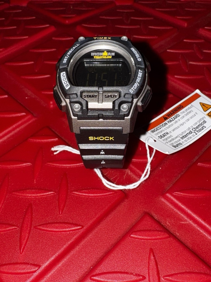 Mens Timex Ironman Triathlon Watch Black Band Indiglo CR2025