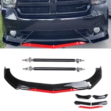 Front Bumper Lip Splitter Spoiler Body Kit Glossy Black Red For Dodge Durango