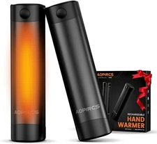 Rechargeable Hand Warmers - 2 Pack Electric Pocket Warmer, Compact, Black