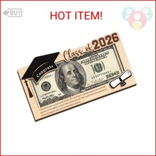 Graduation Money Holder 2026 Wooden Cash Gift Idea for Her Him, Class of 2026