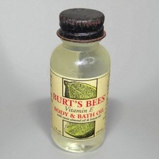 Burt's Bees Vitamin E Body  Bath Oil Sweet Almond  Lemon Oil  1oz 30ml  New