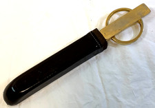 Vintage MCM Italian Metal Scissors  Letter Opener with Leather Sheath Desk Set