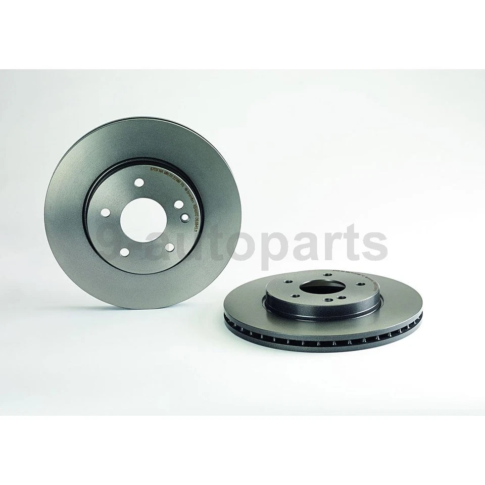 Kit de frenos delanteros Brembo rotores de disco pastillas de freno para 1999 2000 Mercedes-Benz C230 Foto 4 de 4