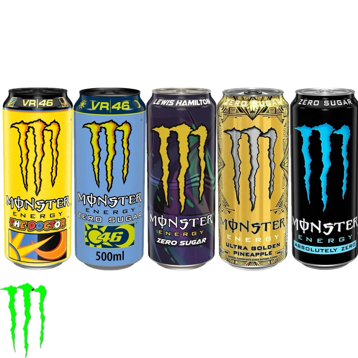 Monster Energy 5 Drinks (The Doctor, Rossi VR 46, Lewis Hamilton
