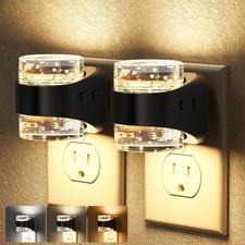 LED Night Lights Plug into Wall 2 Pack Dimmable Night Light Bubble Design