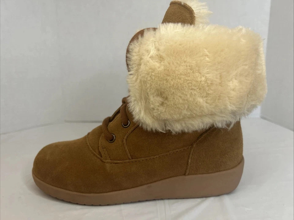 Sapatos de neve Style & Company marrom camurça shearling botas tamanho 6 M - Imagem 2 de 4