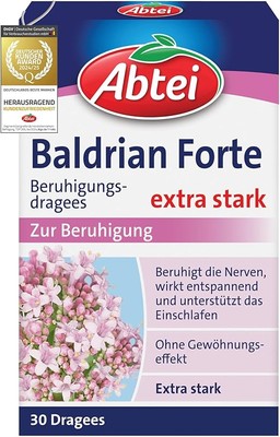 Abtei Baldrian Forte   extra starke pflanzliche Beruhigungsdragees aus der