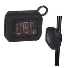 Silicone Case for JBL Go 4 Ultra Portable Bluetooth Speaker, with black