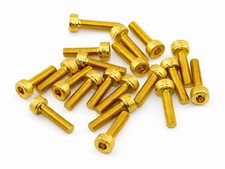 M3x14 DIN912 goldene Zylinderkopfschraube Stahl 12,9 Titan Nitrid beschichtet