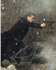 Keanu Reeves Signed 11x14 Photo Matrix Authentic Autograph Beckett LOA