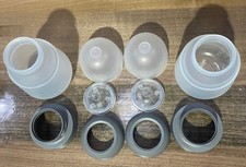 NANOBEBE Gray 2pk Flexy Silicone Soft Baby Bottles With All Parts 9oz 270ml