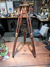 Antique Crown Tripod No. 1 Wood & Brass Folmer Graflex Corp Crown Rochester NY