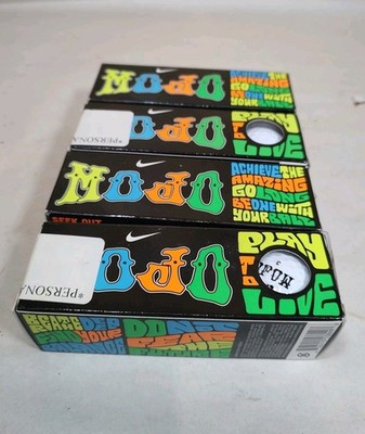 NEW! 12 Vintage Nike Mojo White Golf Balls 4 Sleeves Distance Soft Feel NOS
