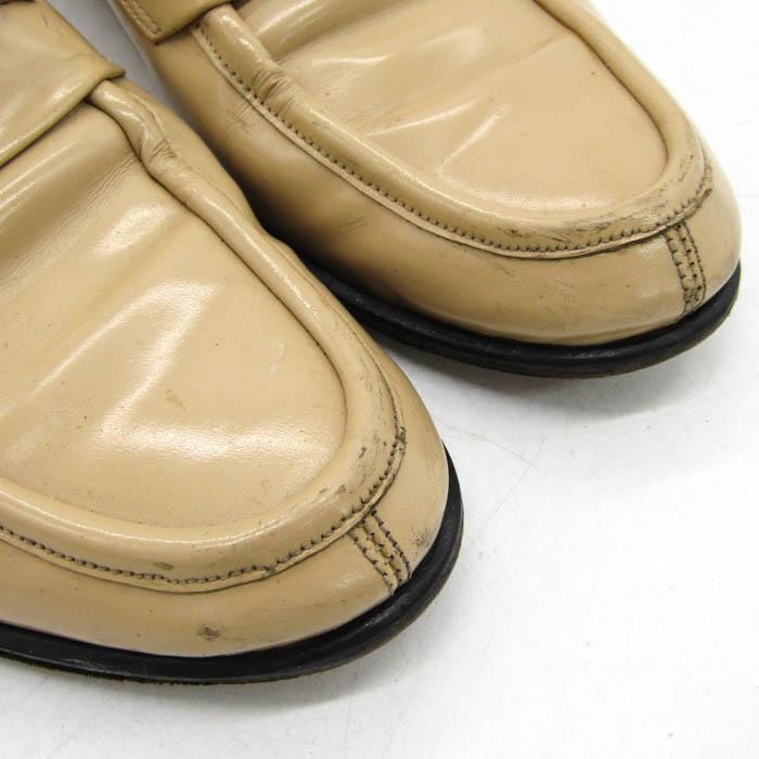 GUCCI Slip-Ons Leather Loafers Dress Shoes Size:36/JP:23 Beige 141141K Authentic thumbnail 2